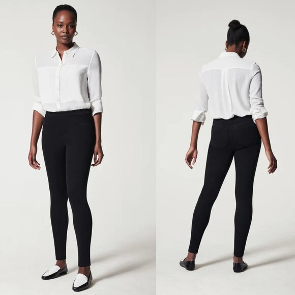 Spanx Jean-ish Ankle Leggings in Black Medium - Picture 1 of 10
